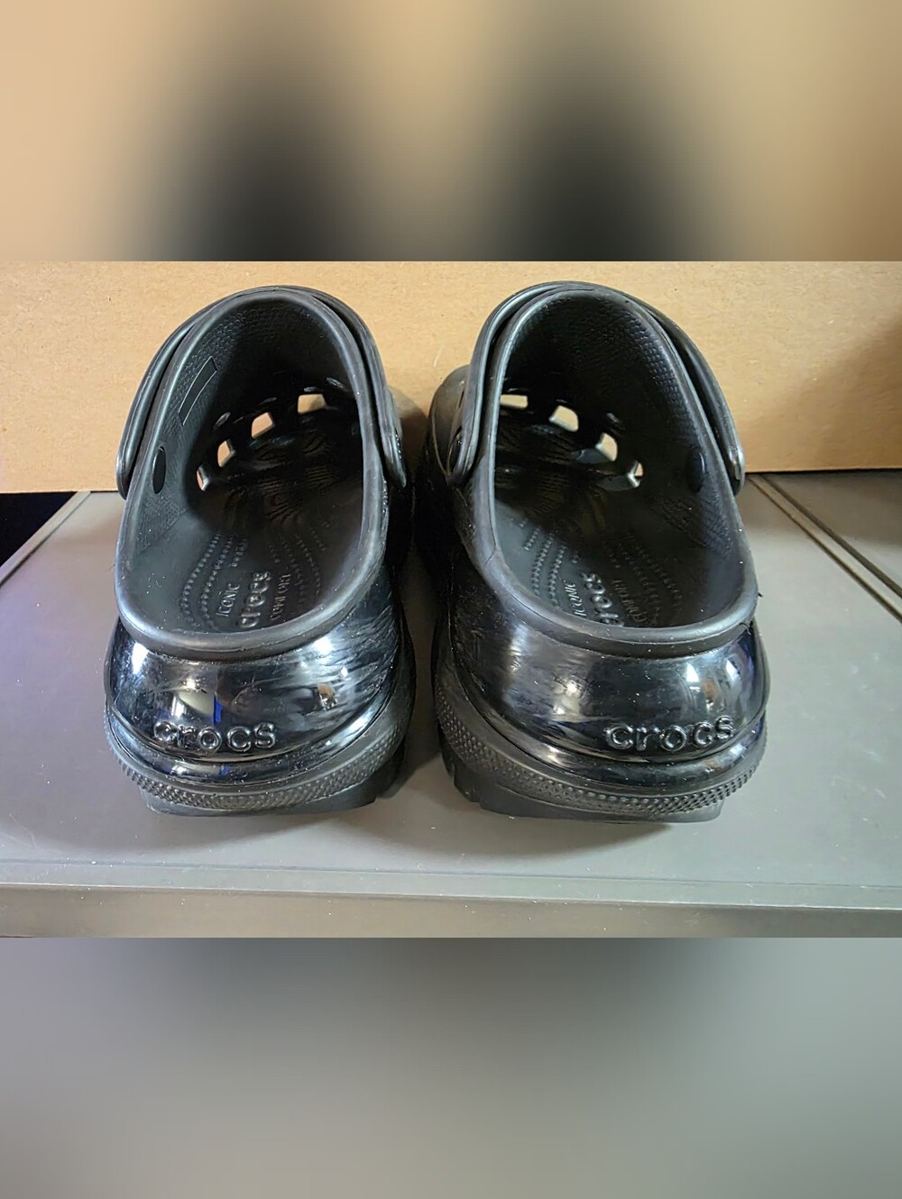 Unisex Black Mega Crush Rebel Clogs/ Chunky Platform Sz M6/W8 - Picture 3 of 5